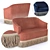Vintage Velvet Sofa - Ramona 3D model small image 2