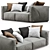 Modern Poliform Shanghai Sofa 3D model small image 2