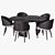 Minotti Lawson Chair & Wedge Table 3D model small image 1