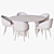 Minotti Lawson Chair & Wedge Table 3D model small image 3