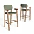 Elegant Beechwood Bar Chair 3D model small image 1