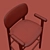 Elegant Beechwood Bar Chair 3D model small image 3