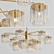 Antique Brass Greta Chandelier 3D model small image 1