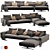 Modern Flexform Campiello Chaise Lounge 3D model small image 1