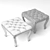 Title: Kina One Upholstered Bench - Elegant and Versatile 3D model small image 3