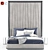 Modern Bed with Headboard 3D model small image 2