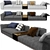 Contemporary Freeman Sofa by Minotti 3D model small image 1