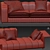 Contemporary Freeman Sofa by Minotti 3D model small image 3