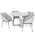 Poliform Round Dining Table Set 3D model small image 2