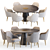 Elegant Poliform Jane Bertoia Dining Set 3D model small image 1