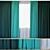 NOVUM Curtains with Tulle - Elegant Drapery Set 3D model small image 1