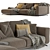 Elegant Dalton Sofa: 278x166 - Ditre Italia 3D model small image 3