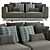 Elegant Dalton Sofa 200x106cm: Premium Comfort 3D model small image 1