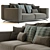 Elegant Dalton Sofa 200x106cm: Premium Comfort 3D model small image 2
