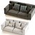 Elegant Dalton Sofa 200x106cm: Premium Comfort 3D model small image 3