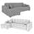 Toulouse Corner Sofa Bed - Stylish and Functional 3D model small image 2