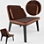 Sleek Lean Lounge Chair 3D model small image 1