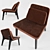 Sleek Lean Lounge Chair 3D model small image 2