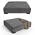Luxury Brons Meridiani Pouf 3D model small image 1