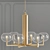 Breton 8-Light Aged Brass Chandelier 3D model small image 1