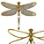 Dragonfly Mirror: Unique Wall Decor 3D model small image 1