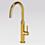 Polished Brass Kitchen Mixer 3D model small image 1