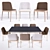 Elegant Damble Chair Luxurious Tai-ga Table 3D model small image 4