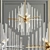 Woodbridge Lighting 20116CBR Spires 6-light Chandelier => Modern Gold Steel Spires Chandelier 3D model small image 1