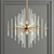 Woodbridge Lighting 20116CBR Spires 6-light Chandelier => Modern Gold Steel Spires Chandelier 3D model small image 2