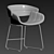 Sleek Racer Barstool 3D model small image 4