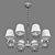 Luxurious Perla Lightstar Pendant Chandelier 3D model small image 3