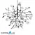 Crystal Lux Evita SP36 Black Pendant 3D model small image 1