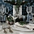 Festive Table Setting: Plates, Glasses, Vase, Candle, Cutlery & Decor 3D model small image 4