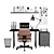 Efficient Home Office Set 3D model small image 2