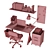 Efficient Home Office Set 3D model small image 4