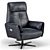 Modern Faenza Motion Lounge Chair (32"W) 3D model small image 1