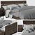 Article Taiga King Bed and Nightstand 3D model small image 2