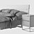 Article Taiga King Bed and Nightstand 3D model small image 3