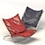 Stylish Cross Chair in Two Colors 3D model small image 1