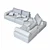 Kingstone Modular Sofa Set 3D model small image 4