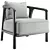 Contemporary Armchair | 74x79x74 cm 3D model small image 2