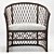 Tropical Bliss: Bahama Honey Rattan Ava Chair 3D model small image 2