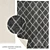 Diamond Charcoal Gray Shag Rug 3D model small image 1