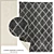 Diamond Charcoal Gray Shag Rug 3D model small image 2