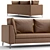 Denelli Charles Leather Sofa: Sleek and Sophisticated 3D model small image 2