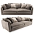 BRONX Modern Fabric Sofa: Stylish and Spacious 3D model small image 1