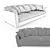 BRONX Modern Fabric Sofa: Stylish and Spacious 3D model small image 5