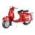 Classic Italian Scooter - Vespa 3D model small image 1