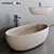 Sleek Bull Solid Surface Bathtub 3D model small image 1