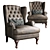 Classic Handcrafted Manchester Armchair 3D model small image 1